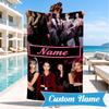 Custom Name Kpop Group Portrait Beach Towel Microfiber Beach Towel, Lightweight and Quick-Dry, for Summer Travel, Swimming Pool Gift