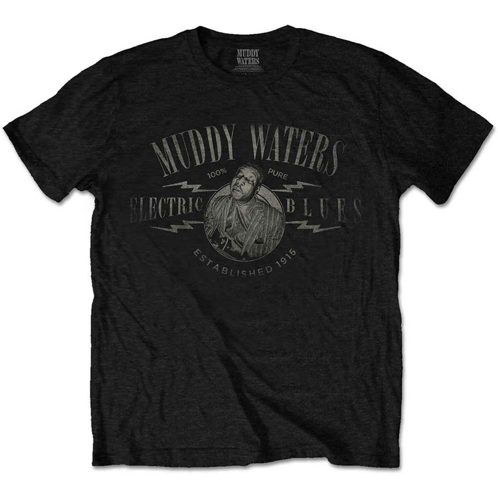 Men s Muddy Waters Electric Blues Slim Fit T-shirt XX-Large Black M