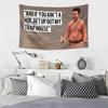 Classic Quotes Tapestry American Humorous Style, Fun Wall Hanging for Male Esports Room Background Decor