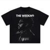 T-shirt Casual à Manches Courtes Col Rond Style Hip Hop Vintage Unisexe pour La Tournée The Weeknd After Hours Til Dawn