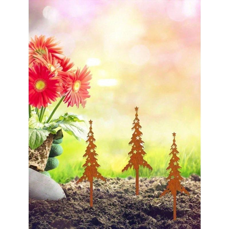 Vintage Garden Stakes Outdoor Decor Rustic Metal Lawn Spikes Weather Resistant Gift