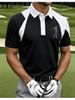 New Men's Polo Shirt with Golf-themed Print, for Casual Sports and Daily Commutes, Cool and Comfortable, a Perfect Gift