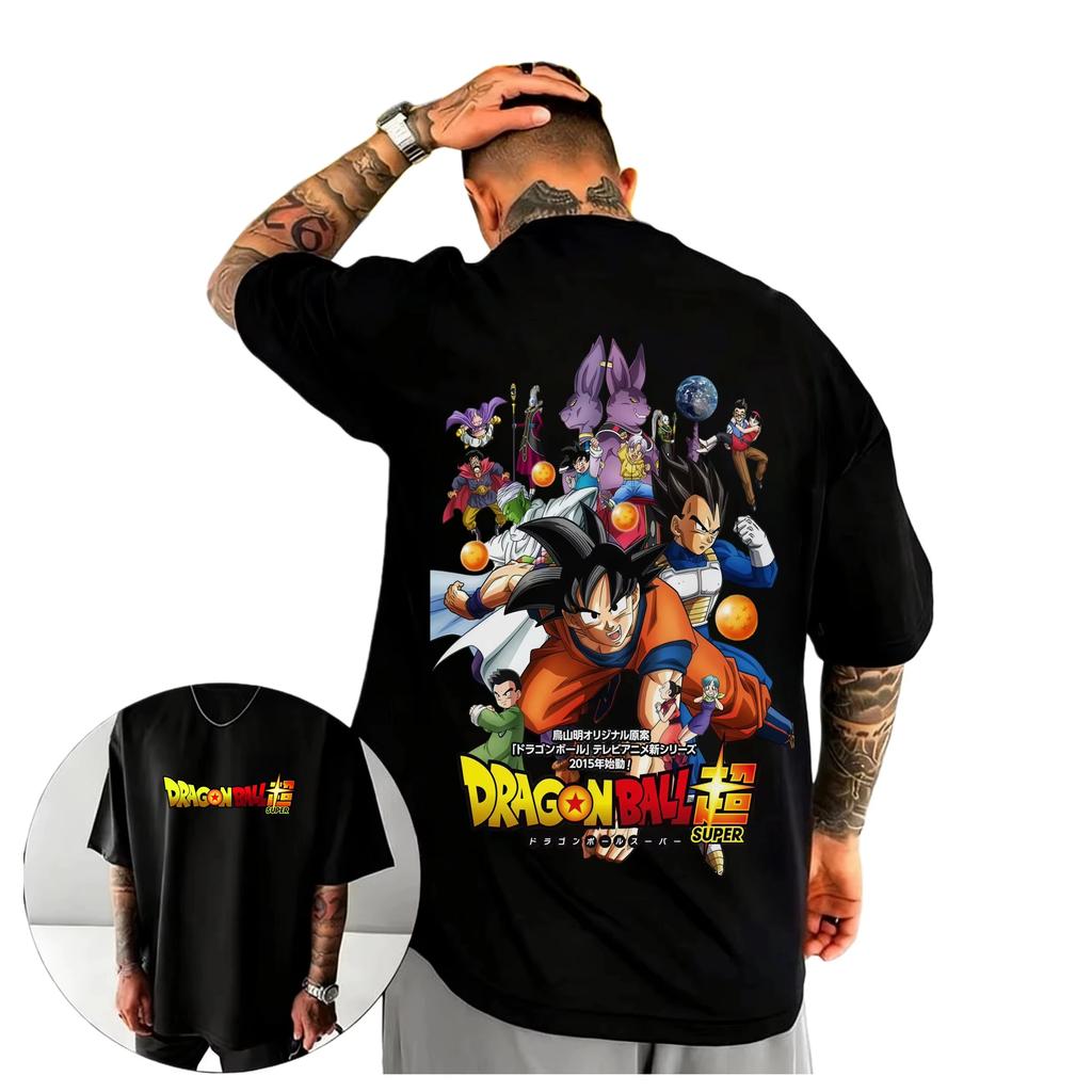 2026 New Dragon Ball Vintage T-Shirt Men Goku All Characters Graphic Tee Women Retro Streetwear Pure Tops Men's Clothing Summer