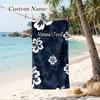Passionate Hibiscus Custom Name Printed Beach Towel Personalized Soft Towel For Swimming Beach Travel