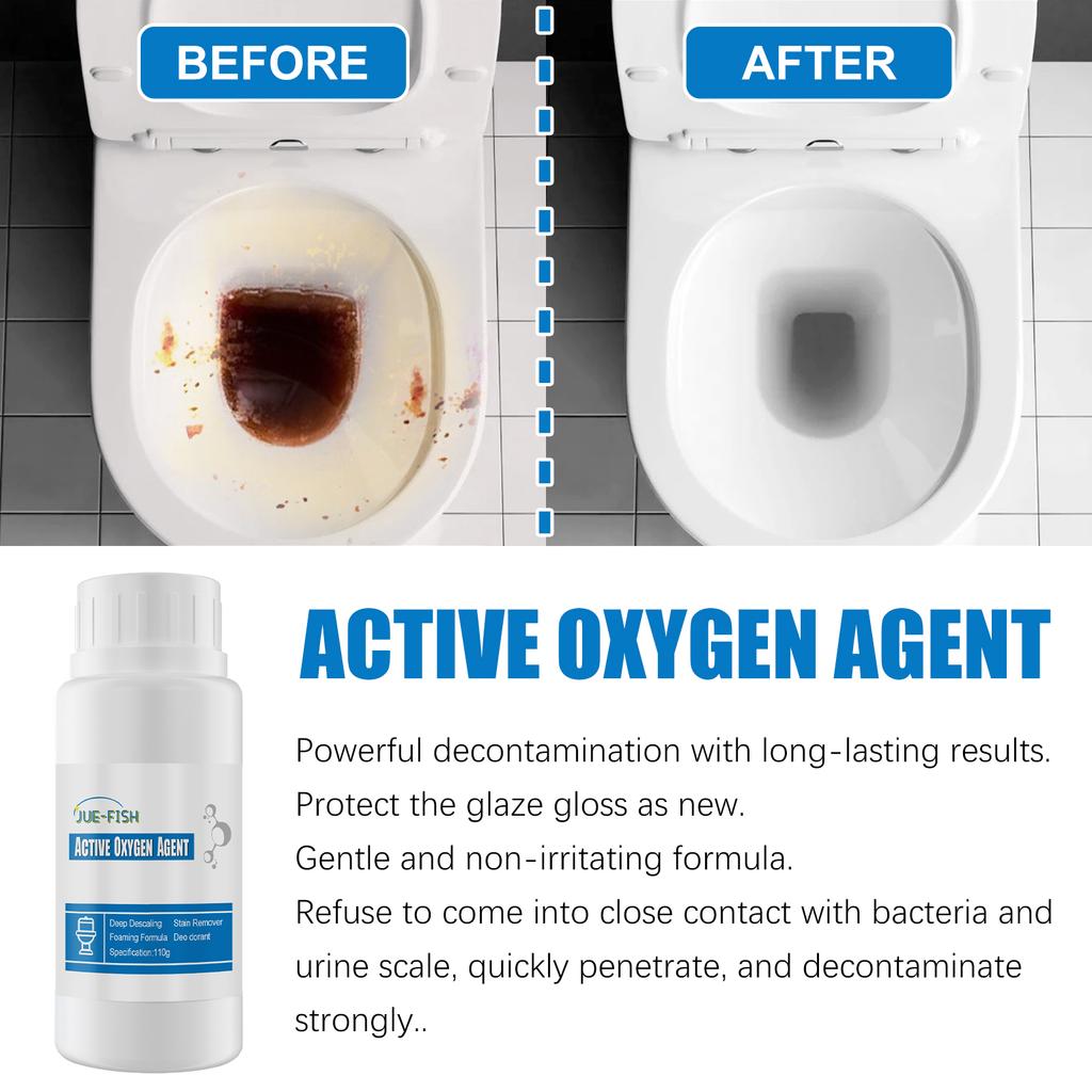 Fast Foam Splash Toilet Bowl Foaming Powder Toilet Cleaner Sink Tank Stain Cleaning Powder Eliminate Odor Prevent Blockage 110g