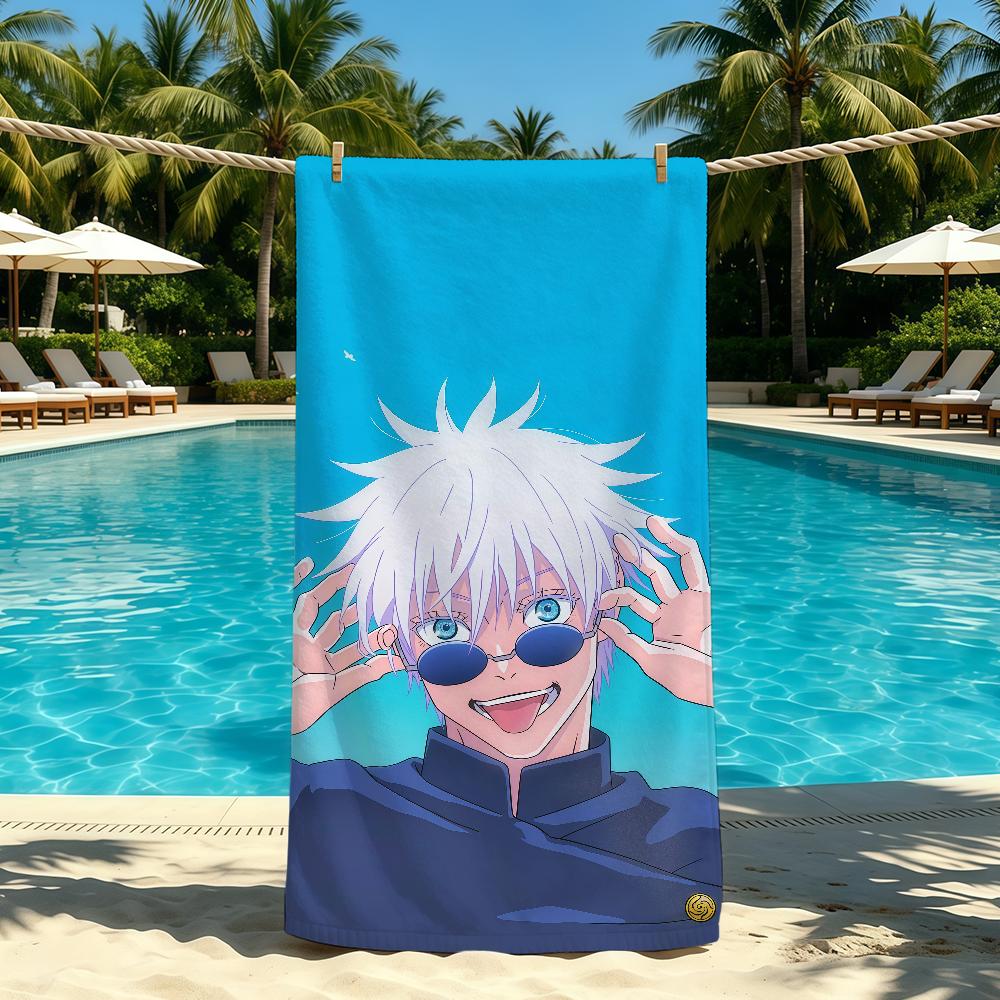 J-Jujutsu K-Kaisen S-Satoru Gojo Anime Handtuch Für Camping im Freien Strandhandtuch Super Saugfähig Schnelltrocknend Sommerhandtuch