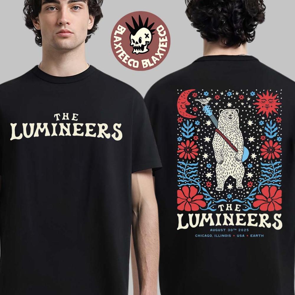 The Lumineers Chicago Illinois 2025 At Soldier Field August 30 Two Sided T-Shirt Unisex T-Shirt M