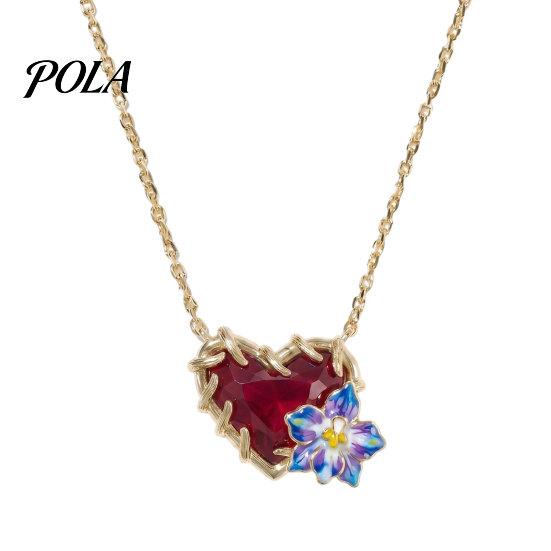Elegant Birth Flower Jewelry Birthstone Heart Necklace, Stone And Pendant Jan To Stylish Lightweight Dec Floral Birthday Gift for Mom Wife Girlfriend