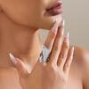 DIEZI Punk Vintage Irregular Choker Necklace Earrings Ring Set For Women Fashion Gold Silver Color Clavicle Jewelry Set