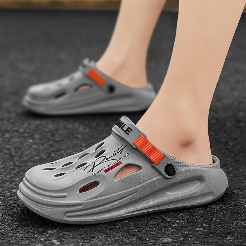 Summer Slippers For Men Fashion Outdoor Garden Clogs Couple Casual Shoes Fashion Luxury Sandals Comfort Home Soft Slippers 40-45