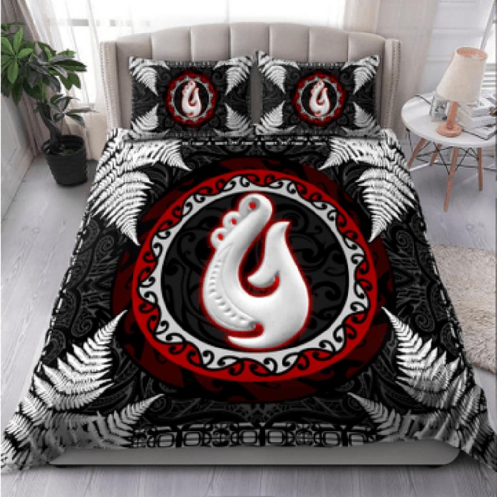 Quilt Cover Set Tmarc Tee Custom New Zealand Aotearoa Maori Te Kingi Te Kuini King Queen Bedding Cover Suit