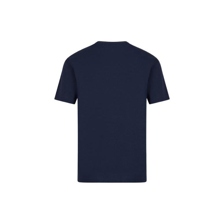Emporio Armani Ss23 Ea7 Logo Embroidered Round Neck Short Sleeve T-Shirt Men Tops Navy-Blue 3RPT05-PJ02Z-0554