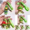 Kleurrijke PVC Ninja Turtles Sleutelhanger Schattige Siliconen Tassenhanger Voor Kinderen Cadeaus