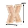 Twenty-Six English Alphabet Moneybox Coin Money Piggy Bank Wooden Letter Saving Box Desktop Ornament Home Decor