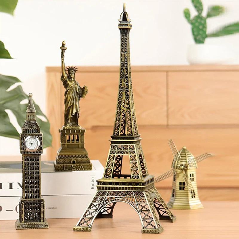 Bronzo Torre Eiffel Parigi Artigianato Metallico Accessori Decorazione Casa Statuetta Statua Modello Souvenir Design Interni Casa