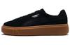 Suede Platform Animal Low Top Black Women's 365109-01