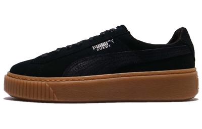 Suede Platform Animal Low Top Black Women's 365109-01