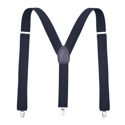 Pánské a dámské kalhoty Monochromatické šle Jednobarevné popruhy 3,5 cm Jednobarevné Černé 3 klipy Elastické Protiskluzové šle