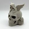 Rose Skull Figurine Demon Angel Wing Skull Statue Sculpture Halloween Holiday Party Home Office Desktop Decoration Ornament
