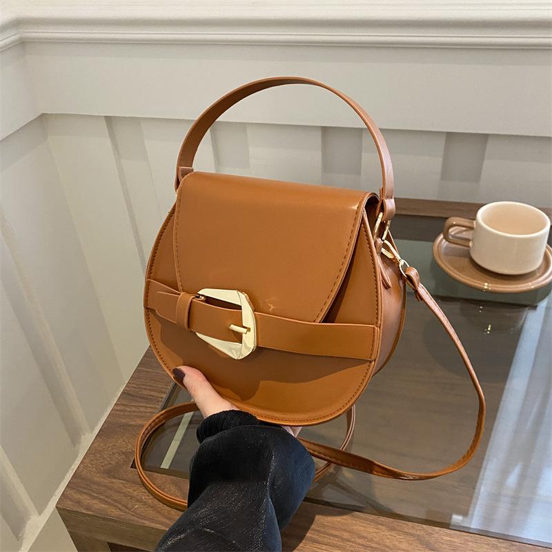 Taška Módní kabelka Zahraniční styl Candy Color Niche Univerzální taška přes rameno Textured Messenger Bag