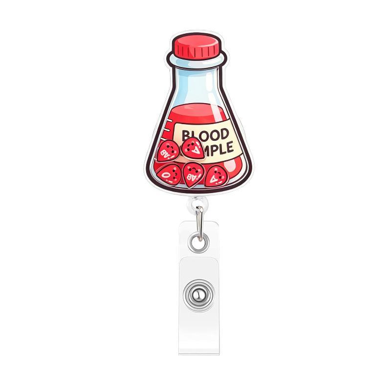 1 Stück Neues Design 1 Stück Shaker Acryl Einziehbar Krankenschwester Ausweisrolle Anime Herz Lunge Zähne Arzt Namensschild Ausweishalter Clip