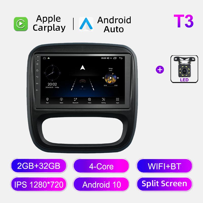 Android Car Radio For Renault Trafic 2015-2019 Multimedia Video Player Carplay GPS Navigation Auto Stereo 4G WIFI Head Unit DSP