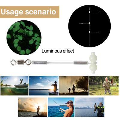 10 Pezzi Portatile Staffa di Equilibrio a Zucca Staffa di Equilibrio Luminosa Accessori da Pesca Connettore Girevole a Zucca