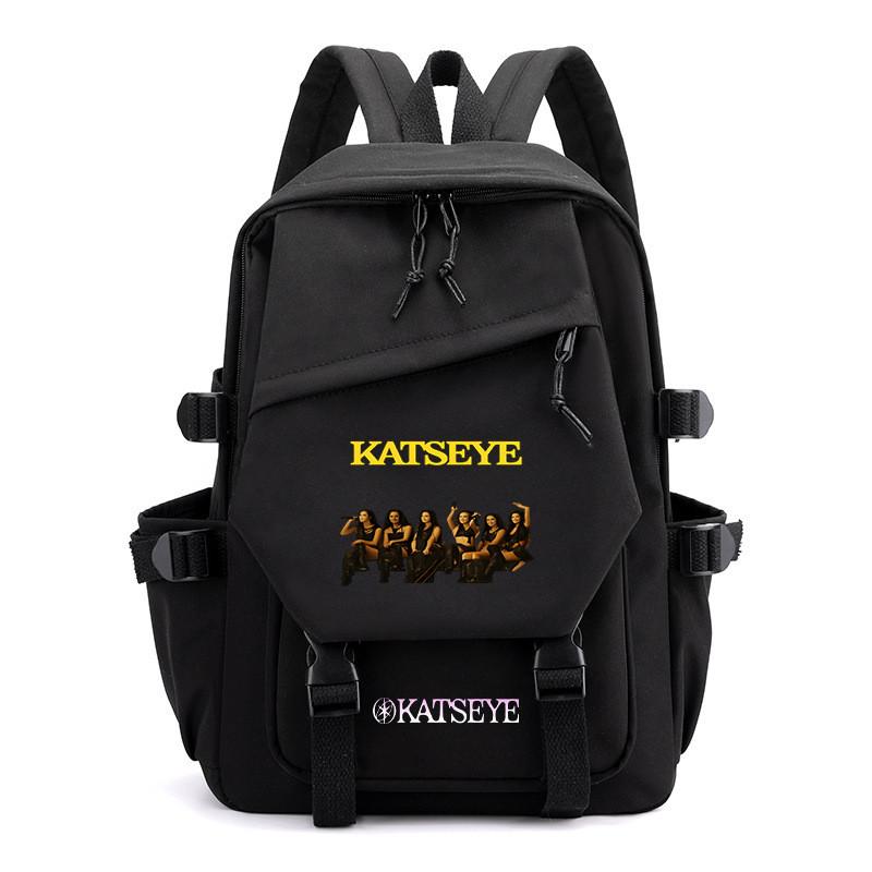 Unisex KATSEYE Printed Backpack Student School Waterproof Children Casual Canvas Nylon Bag