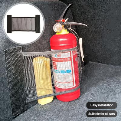 Car Back Rear Trunk Storage Net Seat Elastic String Net Stick-On Type Mesh Bag Auto Organizer Seat Back Bag Interior Accessories