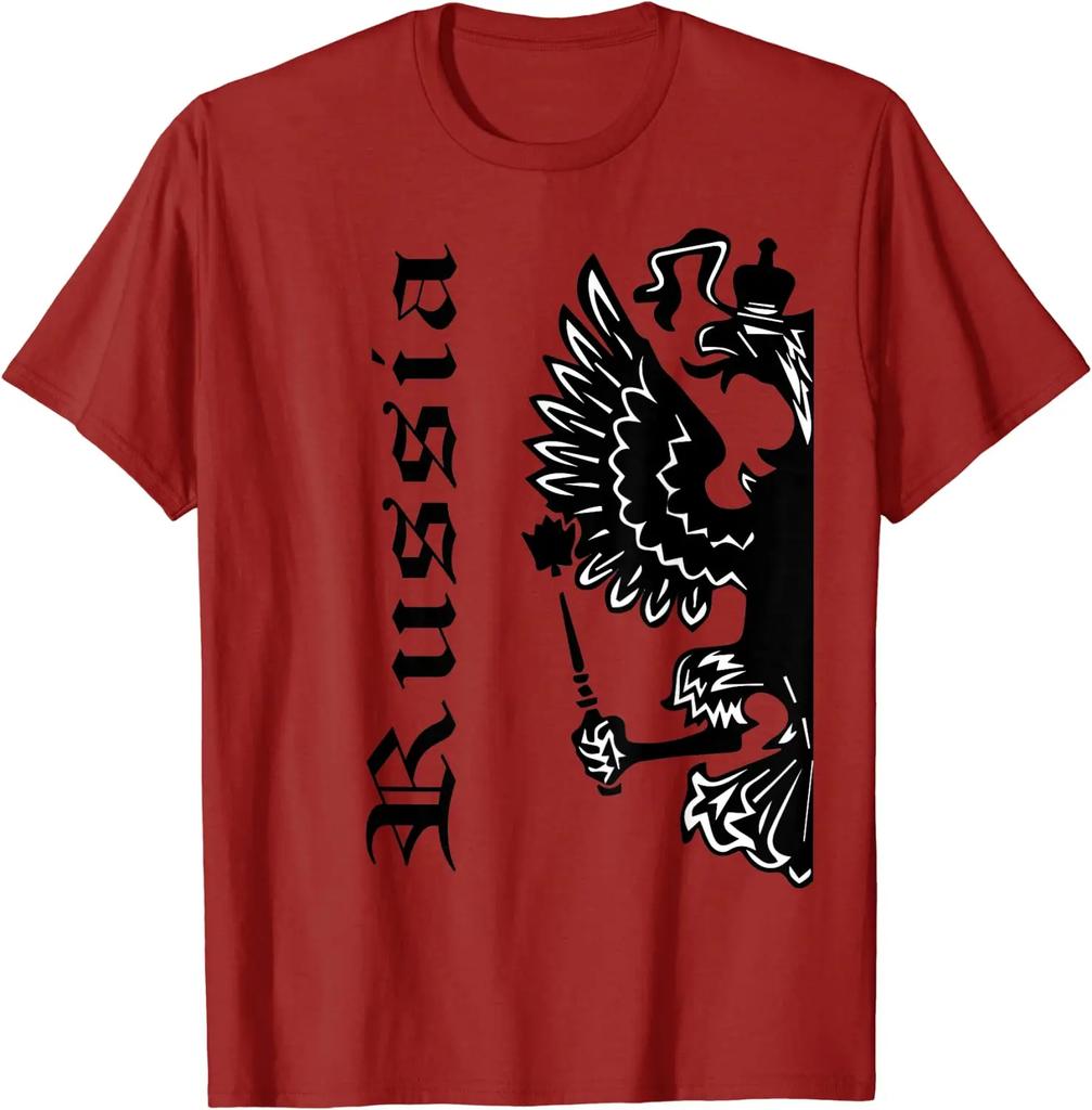 Russia Flag Crest Men TShirt Short Sleeve Casual Cotton ONeck Summer T Shirt