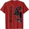 Russia Flag Crest Men TShirt Short Sleeve Casual Cotton ONeck Summer T Shirt