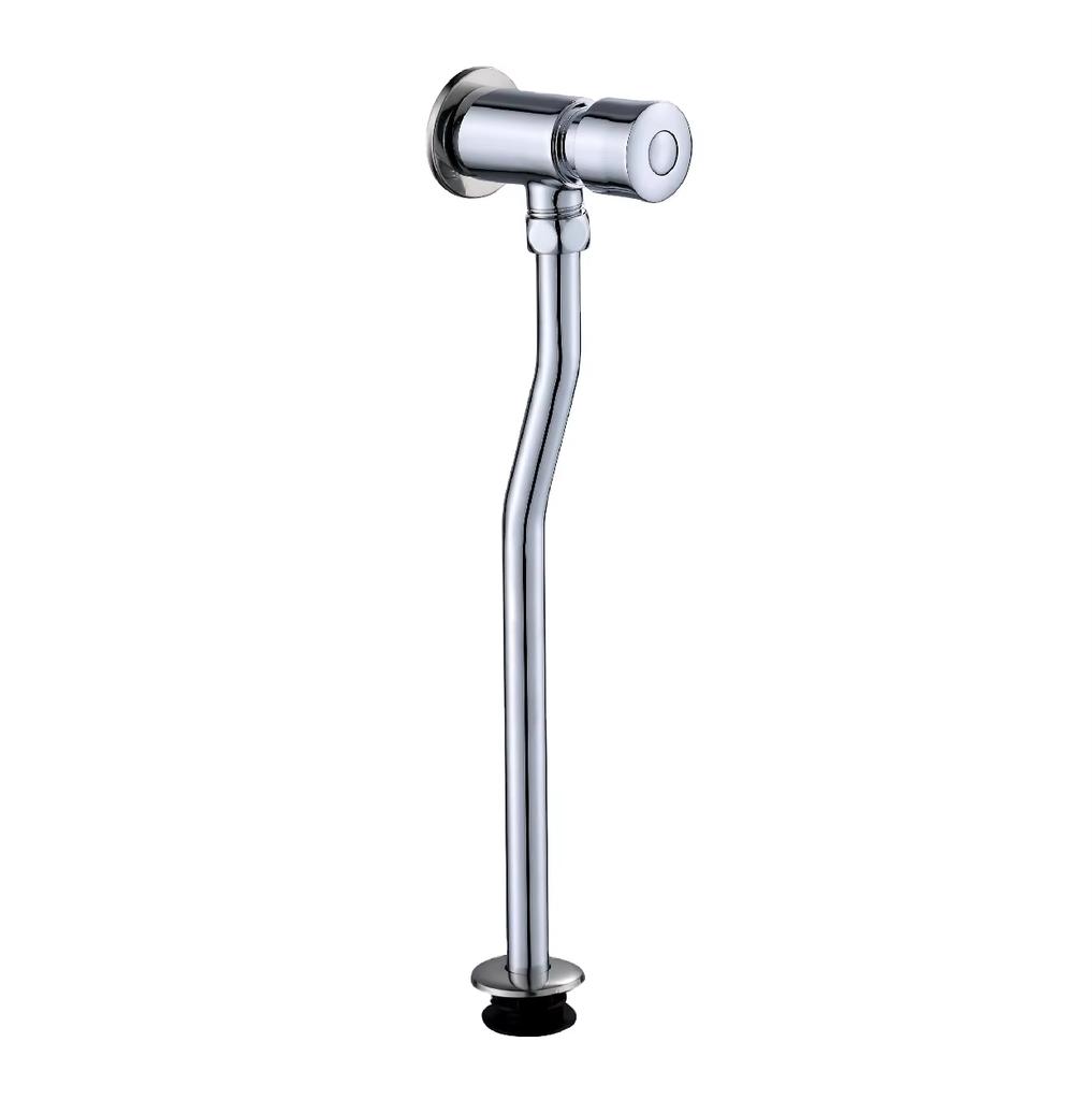 Hot Sale Chrome Brass Body Brass Flushing Cartridge Self Closing Urinal Valve for Restroom