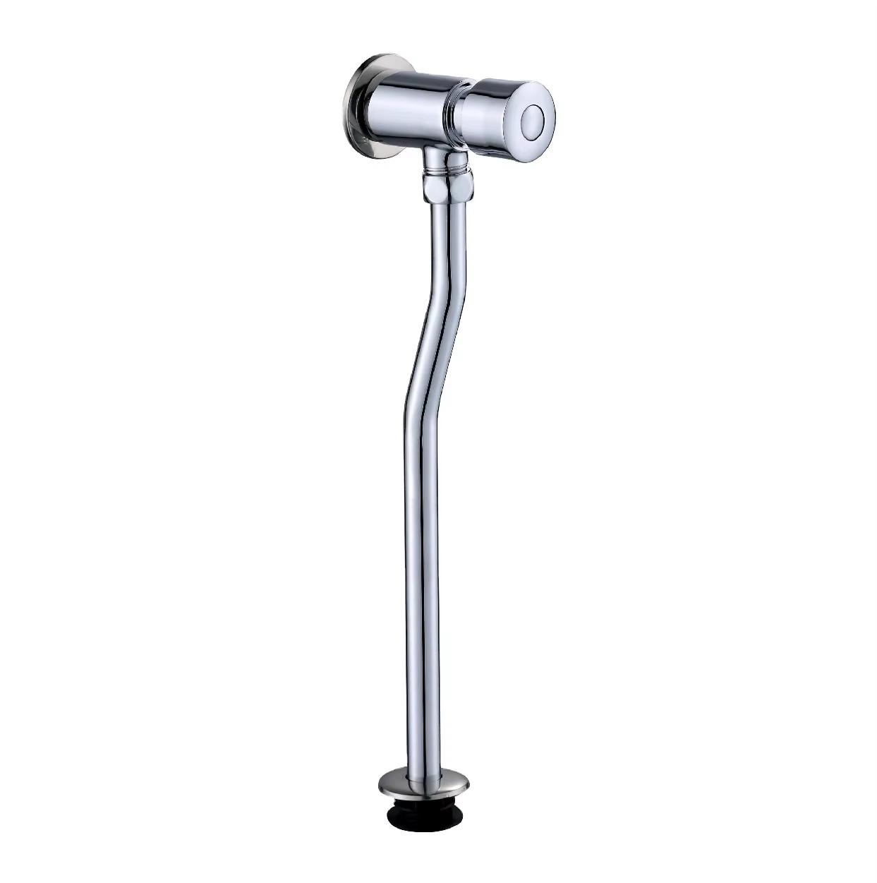 Hot Sale Chrome Brass Body Brass Flushing Cartridge Self Closing Urinal Valve for Restroom