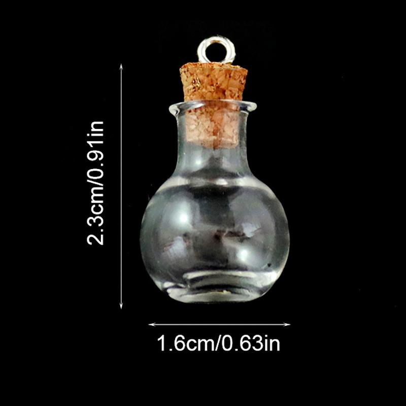 Lot de 10 Petites Bouteilles en Verre Bouteilles Transparentes Mini Bouteilles à Souhaits Avec Bouchons en Liège Mariage Noël Anniversaire Fête Bricolage Artisanat