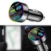 Bluetooth 5.0 Bluetooth FM Transmitter USB 3.1A LCD Digital Display Car Bluetooth Player Multifunctional 2 Type-C Ports