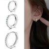 1pc Titanium Steel Inlaid with Zircon Tiny Cartilage Earrings Piercing Jewelry Trendy Female Hoops Earrings
