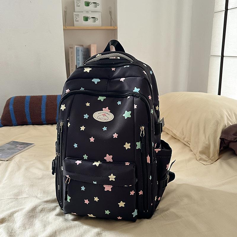 Schoolbag Female Korean Version of the New Large-capacity Schoolbag Junior High School Students Female Japanese Simple Casual Fashion Backpack