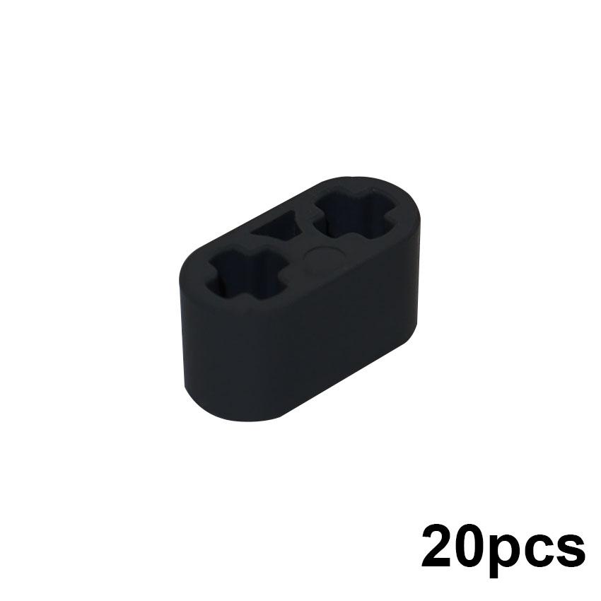 

New Technical Liftarm 20PCS Thick 1x2 with 2 Axle Hole Cross Hole Assembles Particles DIY Bricks MOC Parts Building Blocks Beams чорний