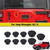 Tailgate Rubber Plugs Set for Jeep Wrangler JL JK 2007-2026 Spare Tire Carrier Delete Replacement Parts Exterior Accessories