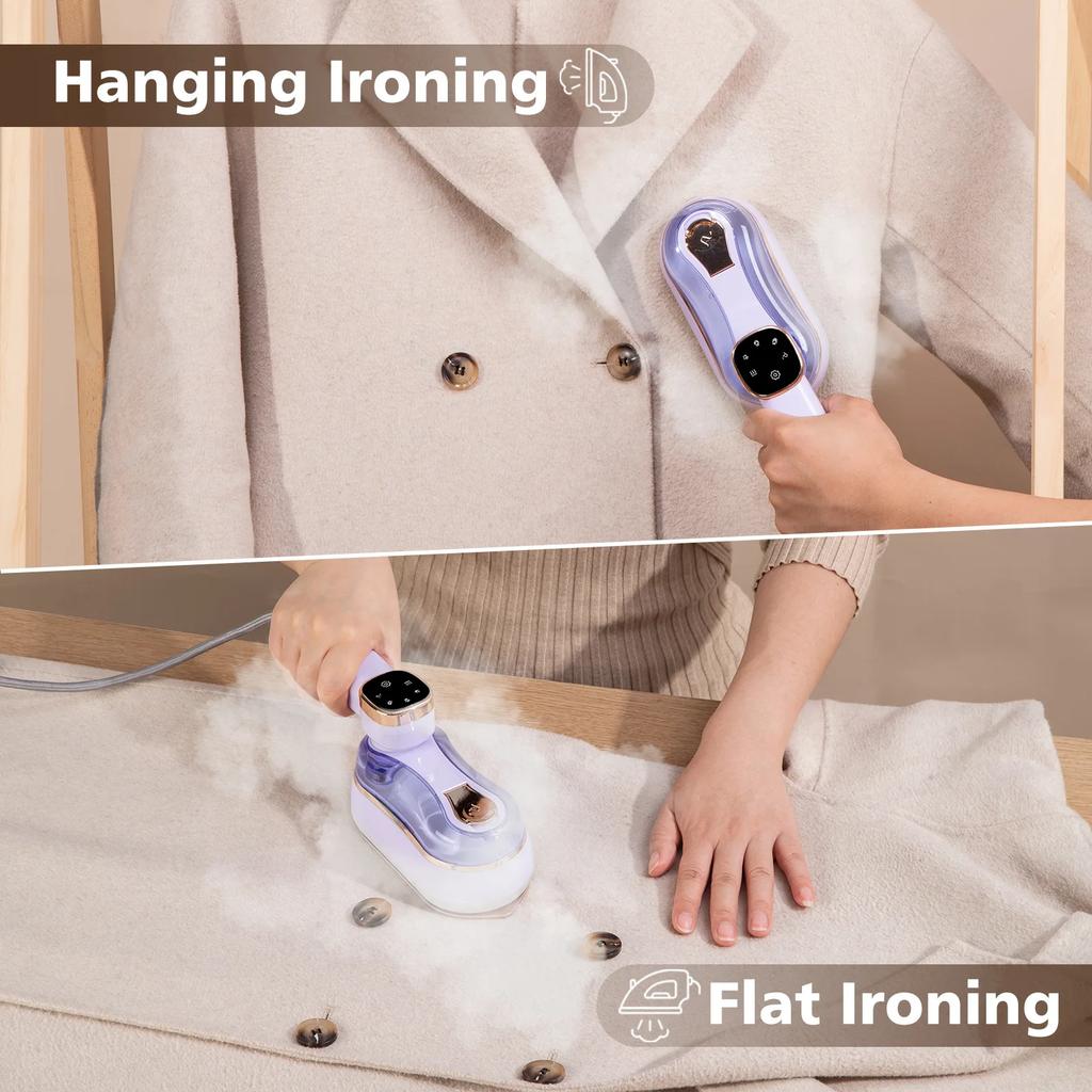 High-Power Mini Handheld Steam Iron, Suitable for Both Hanging and Flat Ironing