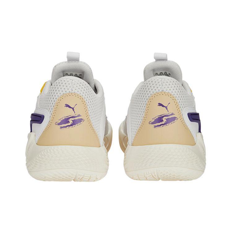 Puma Court Rider Chaos Slash Lakers Unisex White Purple Basketball Shoes 378052-05