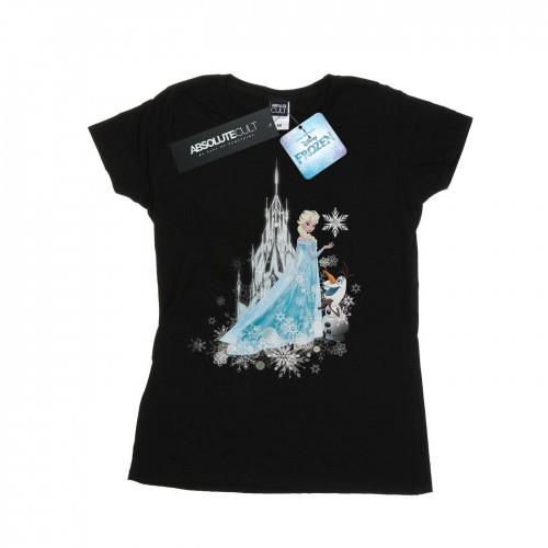 Disney Womens/Ladies Frozen Elsa And Olaf Winter Magic Cotton T-Shirt