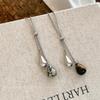 Simple Water Droplet Pendant Necklace For Women  Irregular Metal Smooth Long Y-Shaped Necklace Sweater Chain Jewelry