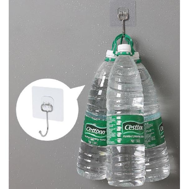 8-Piece Large Stainless Steel Wall Adhesive Hooks Set – Premium Quality Upto 15KGs, Heavy-Duty, Non-Marking Adhesive for Kitchen, Bathroom & Living