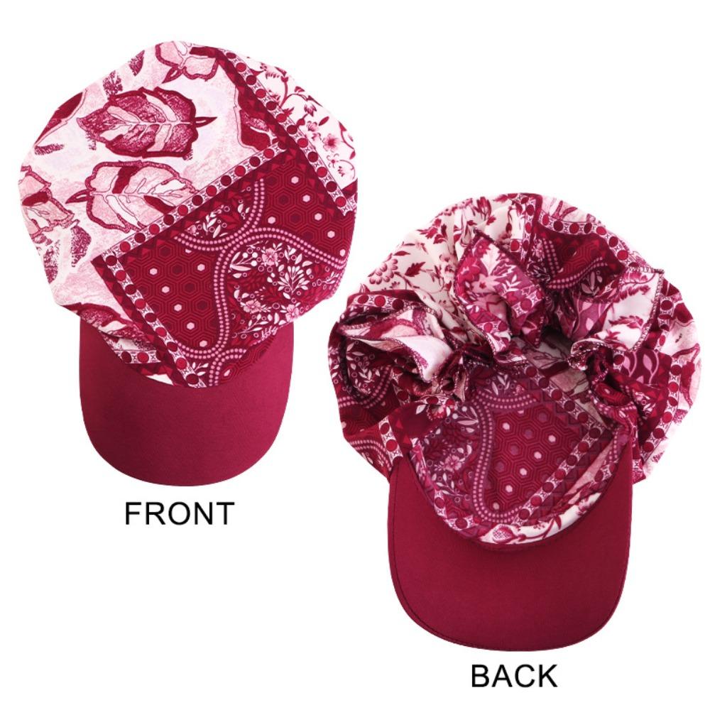 Breathable Headscarf with Brim Lace-up Style Headscarf Sun Hat Triangular Scarf Hat  Summer Outdoor