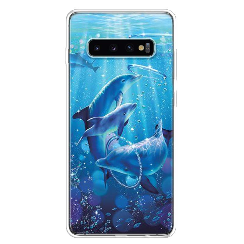 Sea Animal Cute Dolphin Phone Case For Samsung Galaxy A13 A14 A15 A16 A17 A53 A54 A55 A56 A57 A33 A34 A35 A36 A37 A23 A24 A25 A2