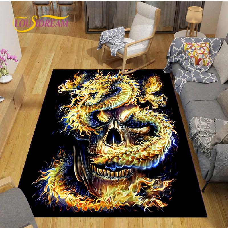 Alfombra Dragon and Tiger Fight Carpet Living Room Sofa Coffee Table Door Bedroom Rug Kitchen Kid Anti-slip Floor Mat Home Decor
