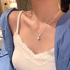 Annual Double-layer Brushed Love Necklace, Women's Temperament Stacked Collarbone Chain