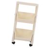 Compact Rolling Storage Organizer Large Capacity Mobile Utility Cart Movable Storage Book Shelves with Lockable Wheels