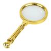Plastic Magnifying Glass Glass Lens Gold Loupe Magnifier High Definition Handheld Delicate Pattern Handle Newspaper Reading